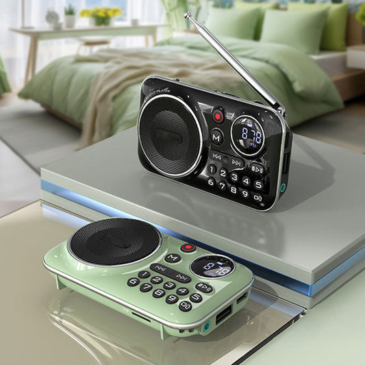 Multifunktionell bärbar Bluetooth-radio och inspelare