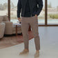 Men's Classic Solid Color Dress Pants with Pockets