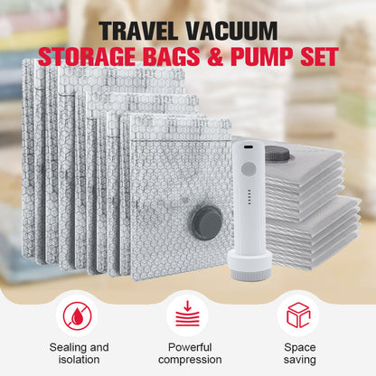 🏆⚡ 50K+ SOLD! Cordless Travel Vacuum Storage Compression Bag
