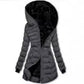 Women's Hooded Mid-Length Winter Coat with Plush Lining