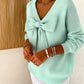 🔥Limited-time offer-Women’s V Neck Bow Sweater
