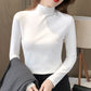 🔥Women's Comfortable Solid Color Half High Neck Long Sleeve Top