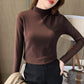 🔥Women's Comfortable Solid Color Half High Neck Long Sleeve Top