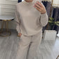 Women's Fashion Round Neck Tops ＆ Pants 2-Piece Set