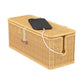 Hand Woven Rattan Cable Organizer Box with Lid
