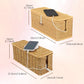Hand Woven Rattan Cable Organizer Box with Lid