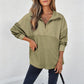 Women's Casual Solid Color Half-Zip Sweatshirt