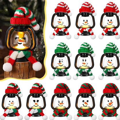 🔥LAST DAY SALE 50% OFF⛄Christmas Decoration Mini Snowman Lantern with Hats and Scarves