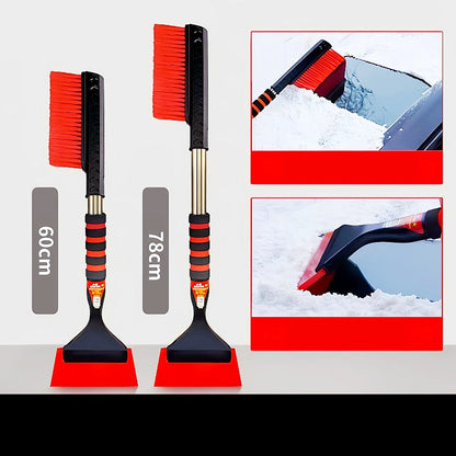 Dual Head Snow Broom with Ice Scraper for Car