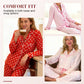 🔥Christmas Specials-Women’s Heart-Printed Button-Down Long-Sleeve Pajama Sets