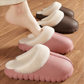 Plush-Lined Cotton Slippers with Covered Heel -🥰The lining is removable and machine washable!