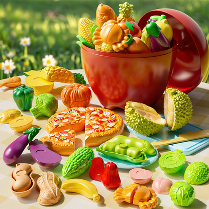 Pretend Cutting Play Food Toys for Kids