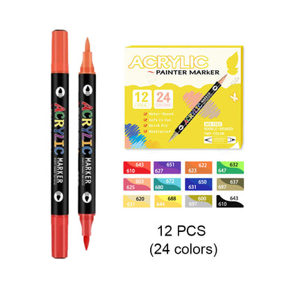 Dual Tip Dual Color Watercolor Marker Kit