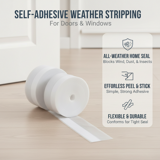 🪟 50% OFF NOW! 🌡️ Self-Adhesive Weather Stripping – Wind-Proof, Insulates & Easy to Apply 🏠