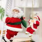 🎄Electric Fireplace Climbing Santa Claus Musical Toys
