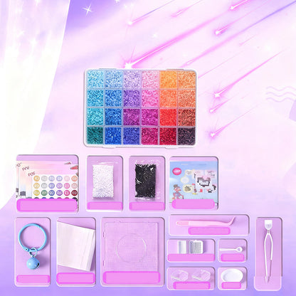 💝96-Color Fuse Beads Complete Kit✨ - Ultimate Set with Iron, Pegboards & Patterns for Endless DIY Crafts!🌟