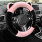 Universal Non-slip Soft Cute Cat Ears Plush Steering Wheel Cover