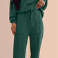 Festive Stripe 2-Piece Set: Long-Sleeve Top & Drawstring Wide-Leg Pants