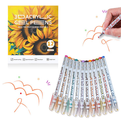 🎄 50% OFF! ✨ MULTI-COLOR GEL PEN SET - 12 Vibrant Colors for Writing & Drawing, Smooth Ink Flow, Perfect for School, Office, and Art Projects 🎁🖊️