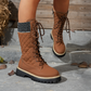 Women's Quilted Mid-Calf Winter Boots with Side Zipper