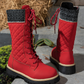 Women's Quilted Mid-Calf Winter Boots with Side Zipper