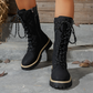Women's Quilted Mid-Calf Winter Boots with Side Zipper