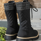 Women's Quilted Mid-Calf Winter Boots with Side Zipper