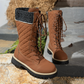 Women's Quilted Mid-Calf Winter Boots with Side Zipper