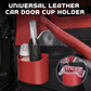 Universal Leather Car Door Cup Holder