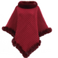 Women's Chic Ultra-Warm Faux Fur Trim Knit Shawl