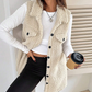 Women's Warm Fuzzy Long Button-Up Collar Vest