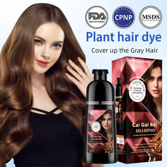 ⏳Time-Limited Special⏰ 3-in-1 Hair Coloring Shampoo, Plant Extracts for Vibrant Hair