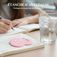 Transparent pearlescent sticky notes in the shape of a heart