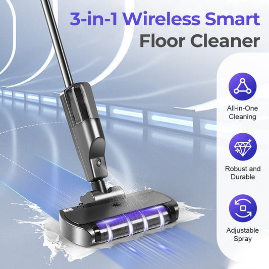 Wet and dry vacuum cleaner Self-cleaning Cordless Floor cleaner Lightweight mop for hard floors Pet hair Food scraps All-around cleaning without outlet