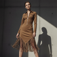 🌸Hot Sale 50% OFF💖Women's Retro Zipper Midi Dress with Tassel