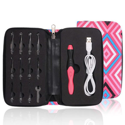 Crochet hooks with LED light, 11 PCS