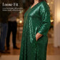 Women's Sparkle Sequin V-Neck Dress