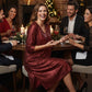 Women's Sparkle Sequin V-Neck Dress