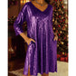 Women's Sparkle Sequin V-Neck Dress