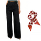 High-Waist Glitter Straight-Leg Trousers