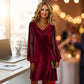 🔥HOT SALE👗Women’s Elegant Cowl Neck Knee-Length Sheath Dress✨