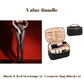 📢📢50% OFF!!⏰Value Bundle: 8D Oil-Sheen Rose Lace Stockings + Cosmetic Bag