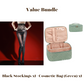 📢📢50% OFF!!⏰Value Bundle: 8D Oil-Sheen Rose Lace Stockings + Cosmetic Bag