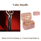 📢📢50% OFF!!⏰Value Bundle: 8D Oil-Sheen Rose Lace Stockings + Cosmetic Bag