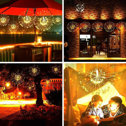 ⏰ Now only 50% off!🎉 Solar fireworks light strings for the garden and at parties