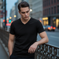 Classic V-Neck Cotton Short Sleeve T-Shirt