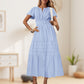 💕SPRING HOT SALE 50% OFF💕Women's Boho Chic Smocked Waist Maxi Dress