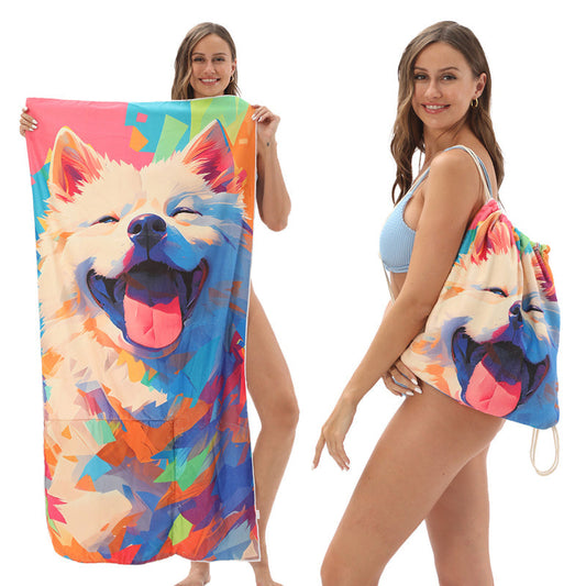 ⏰🔥LIMITED TIME 50% OFF!🔥50K+ SOLD!2-in-1 Printed Beach Towel Backpack