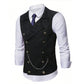 🔥Men's Casual Retro Slim Fit Dress Vests for Suit or Tuxedo🤎🖤