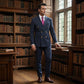 Men's Double-Breasted Pinstripe Suit Set